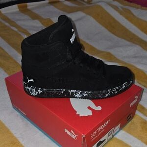 Puma Black High-Tops with Patterned Sole